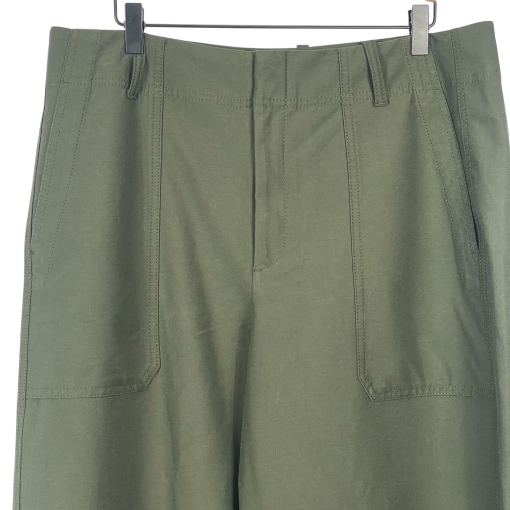 Athleta Skyline High Rise Barrel Leg Pant Aspen Olive Size 16 - Picture 3 of 11